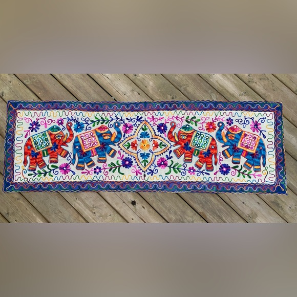 335-You Are Powerful ❤️ Embroidered Elephant Table Runner - Picture 7 of 7